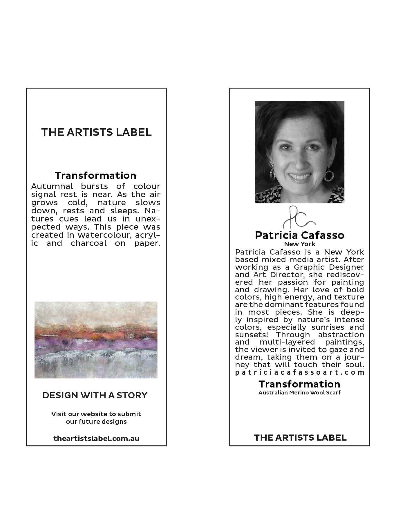 THE ARTISTS LABEL TRANSFORMATION WOOL SCARF (Print)