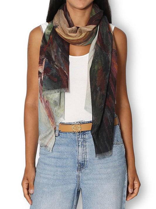 Image of Scarves & Shawls. Product name - The Artists Label Blown Away Wool Scarf in Print colour by brand - The Artist Label