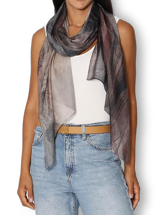 Image of Scarves & Shawls. Product name - The Artists Label Utsukushii Silk Scarf in Print colour by brand - The Artist Label