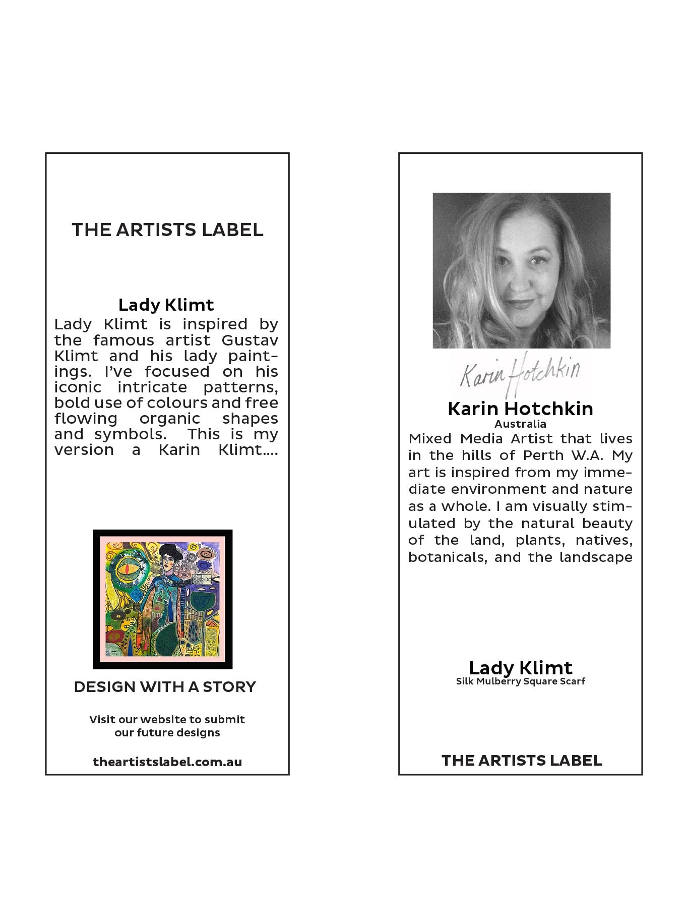 THE ARTISTS LABEL LADY KLIMT SILK SQUARE SCARF (Print)