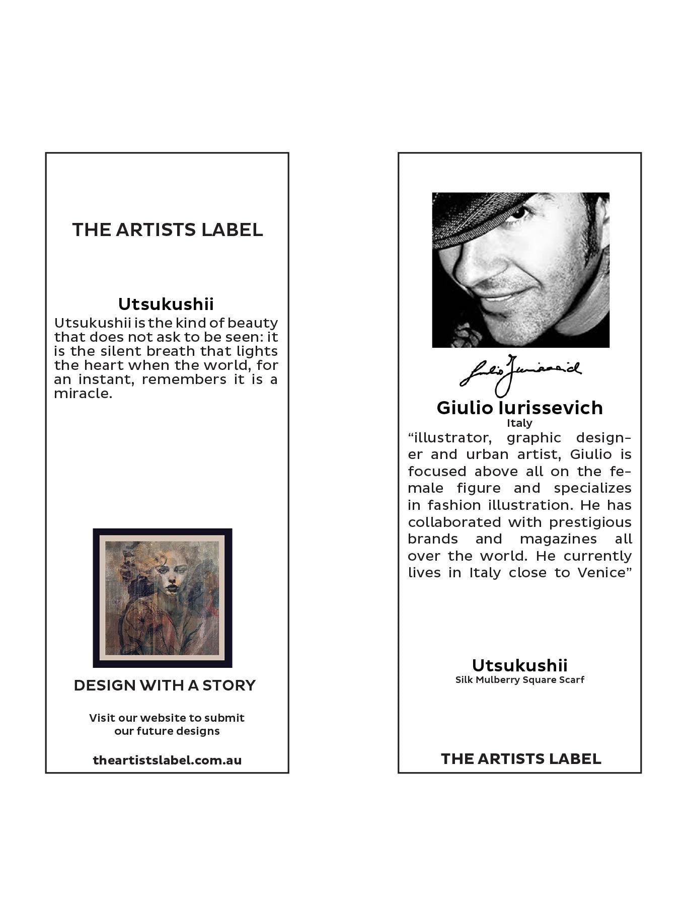 THE ARTISTS LABEL UTSUKUSHII SILK SQUARE SCARF (Print)