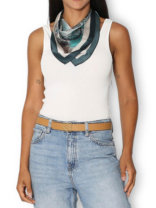 Image of Scarves & Shawls. Product name - The Artists Label Winter Dance Silk Square Scarf in Print colour by brand - The Artist Label