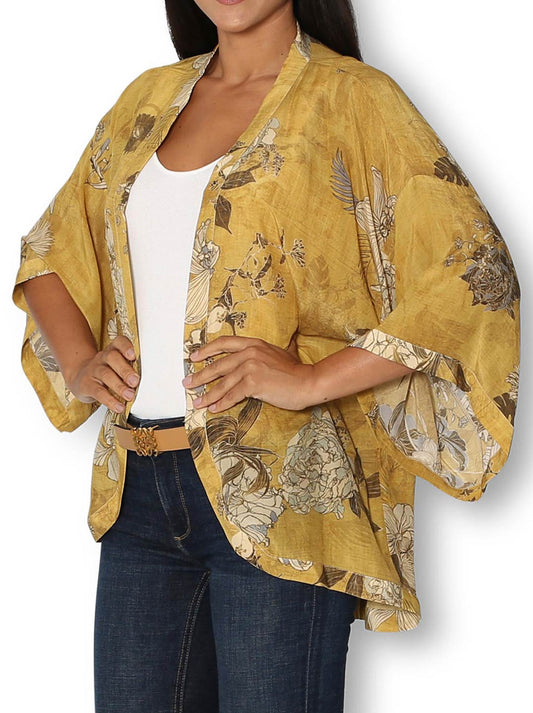 The Artists Label Oriente Foulard Silk Kimono (Print)