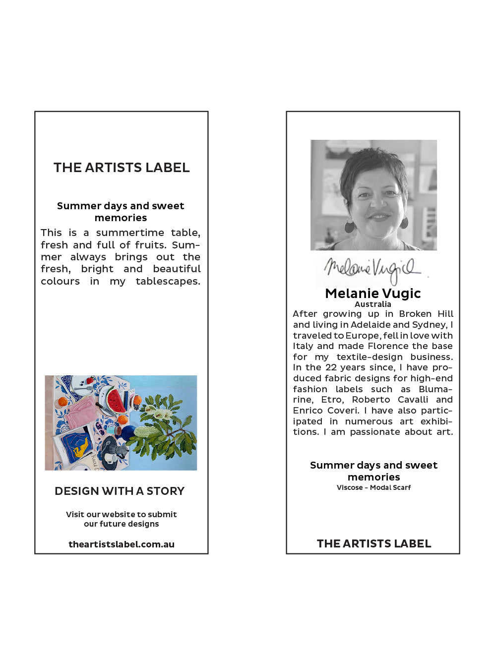 The Artists Label Summer Days & Sweet Memories Silk Scarf (Print)