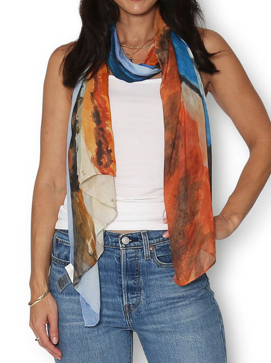 Image of Scarves & Shawls. Productname: The Artists Label Bay Of Islands Scarf in Print colour by brand - The Artist Label