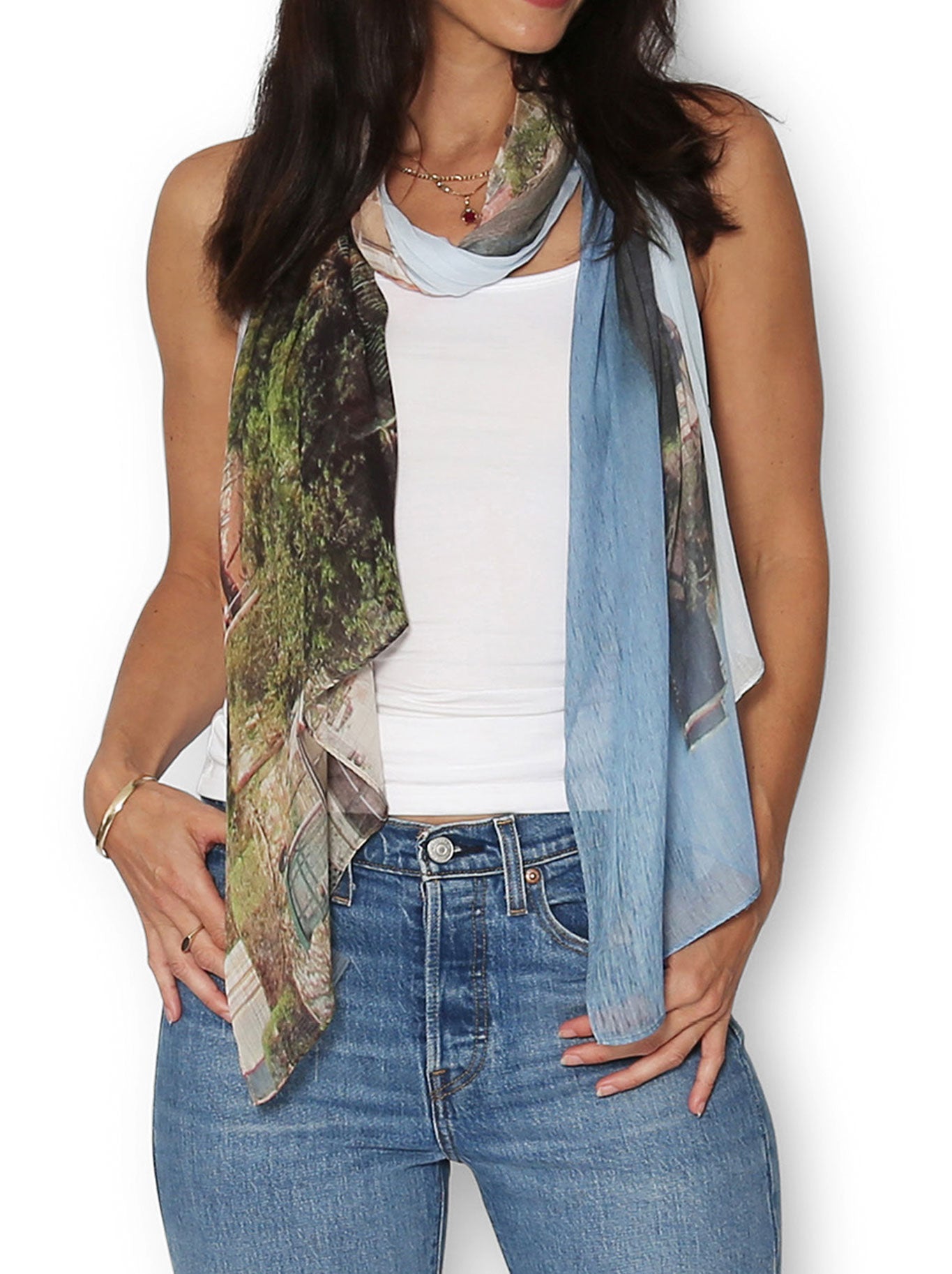 Image of Scarves & Shawls. Productname: The Artists Label Lake Como Scarf in Print colour by brand - The Artist Label