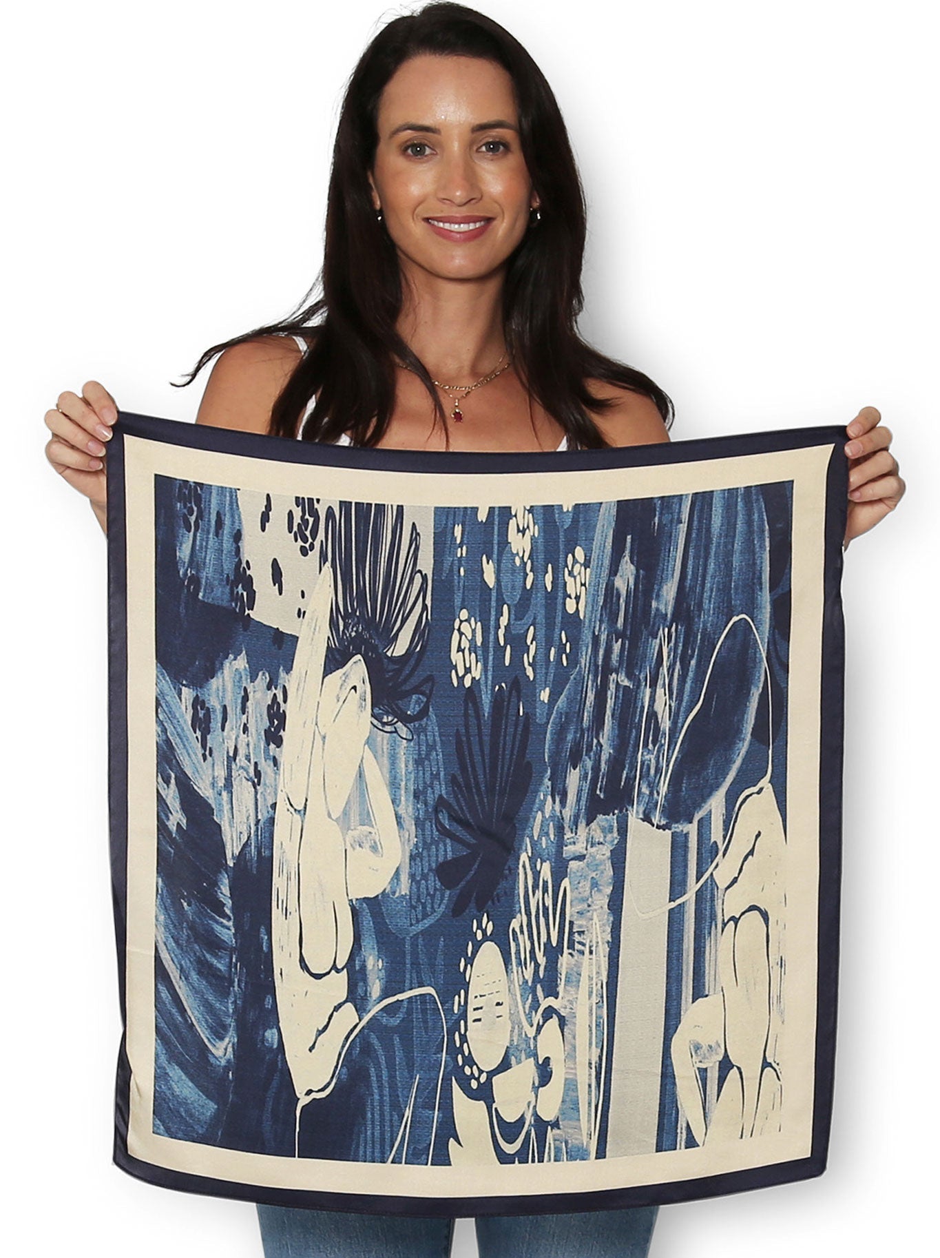 The Artists Label Evening In Portugal Silk Square Scarf (Print)
