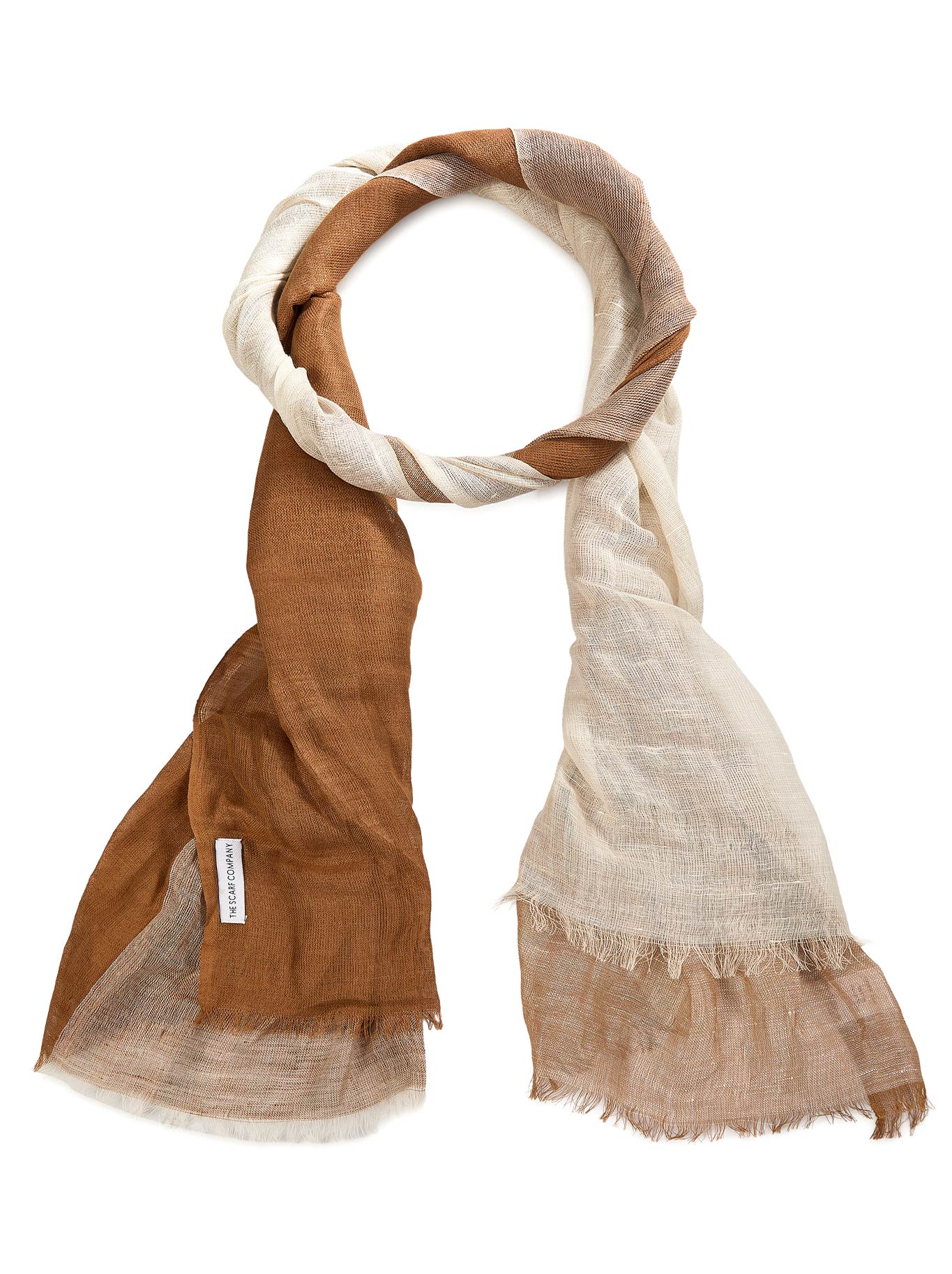 Image of Scarves & Shawls. Product name - The Scarf Company Kathryn Scarf in Camel colour by brand - The Scarf Co