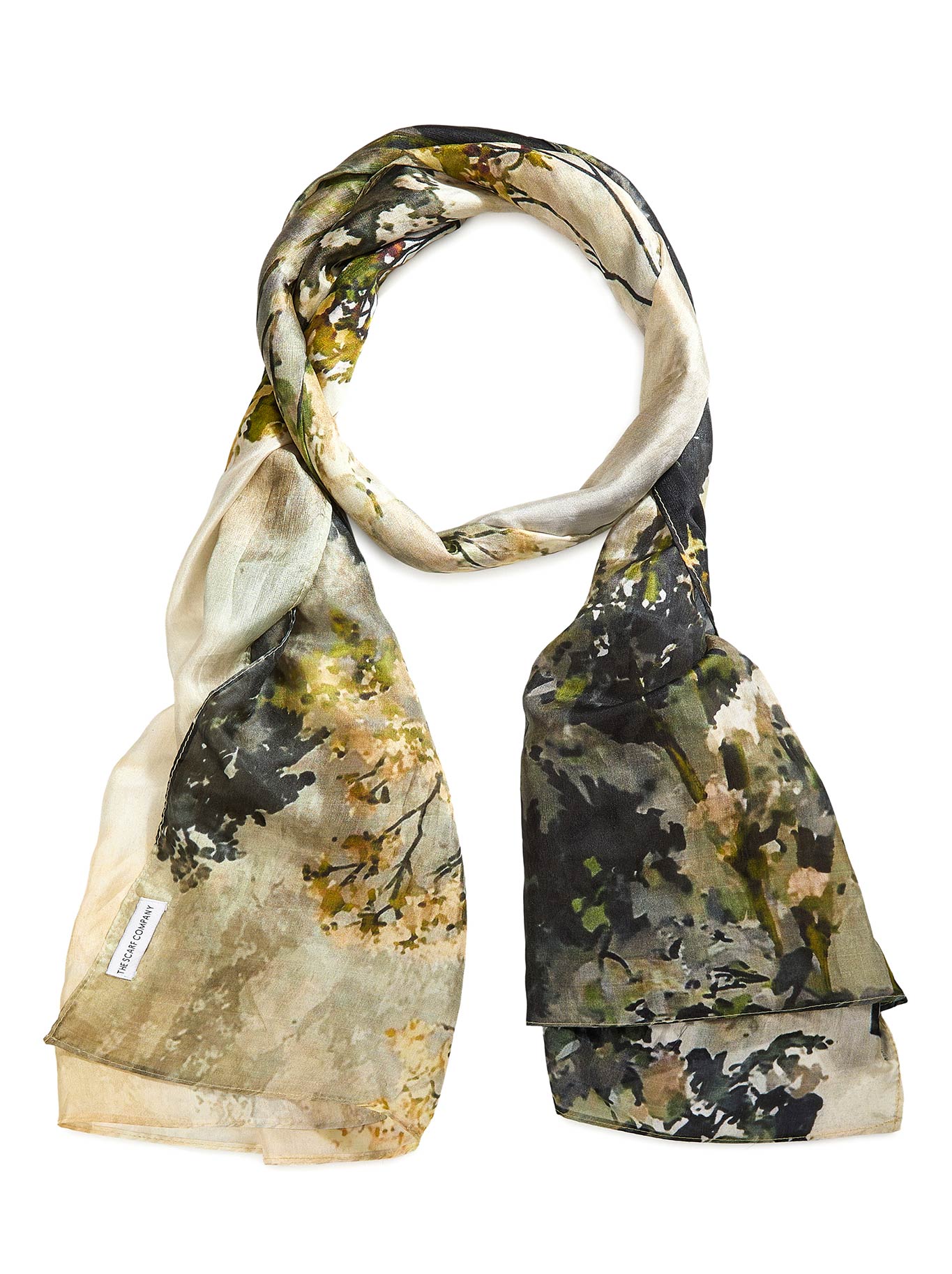 Image of Scarves & Shawls. Product name - The Scarf Company Magnolia Scarf in Floral colour by brand - The Scarf Co