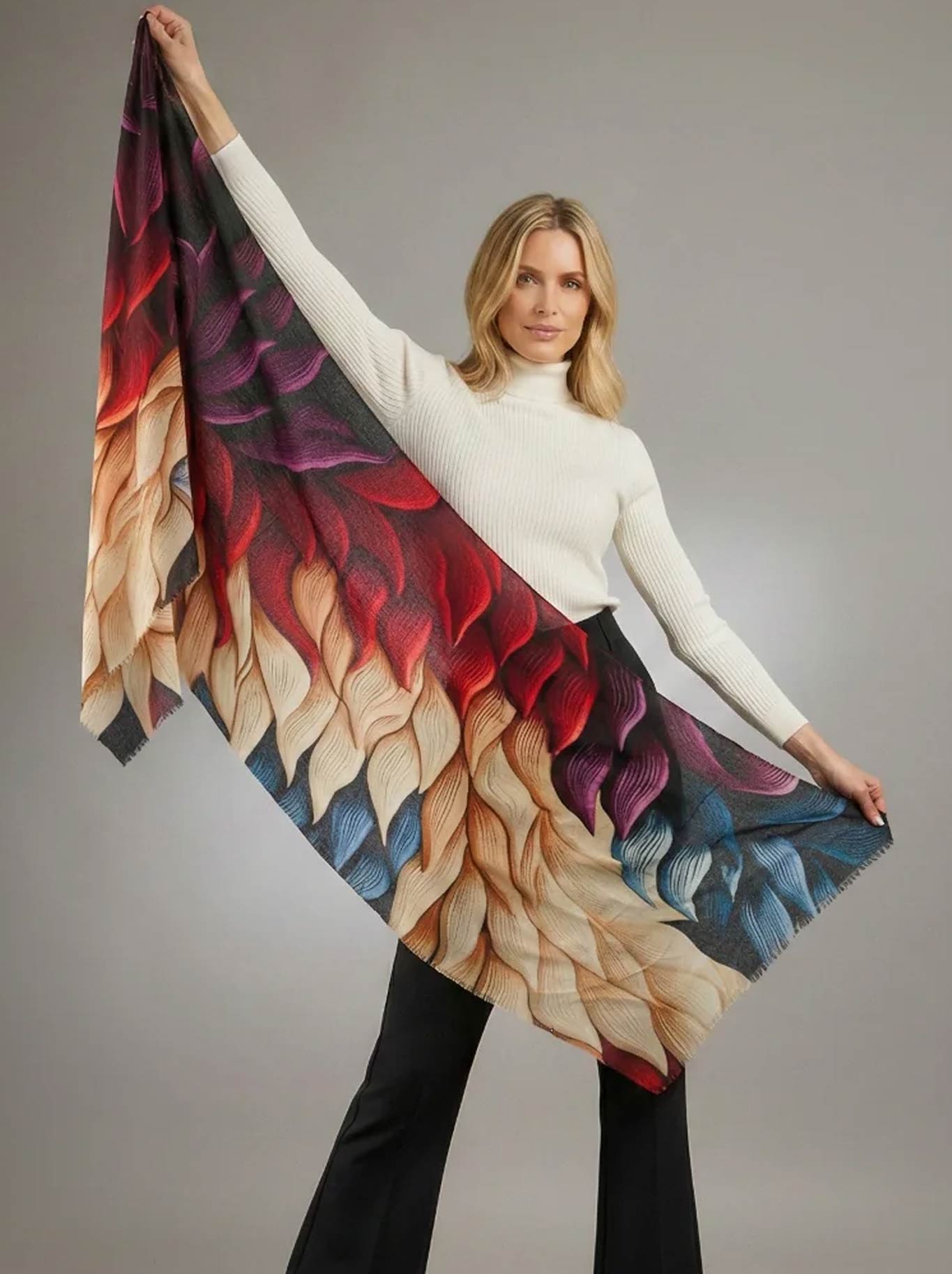 The Scarf Company Cecily Wool Scarf (Floral)