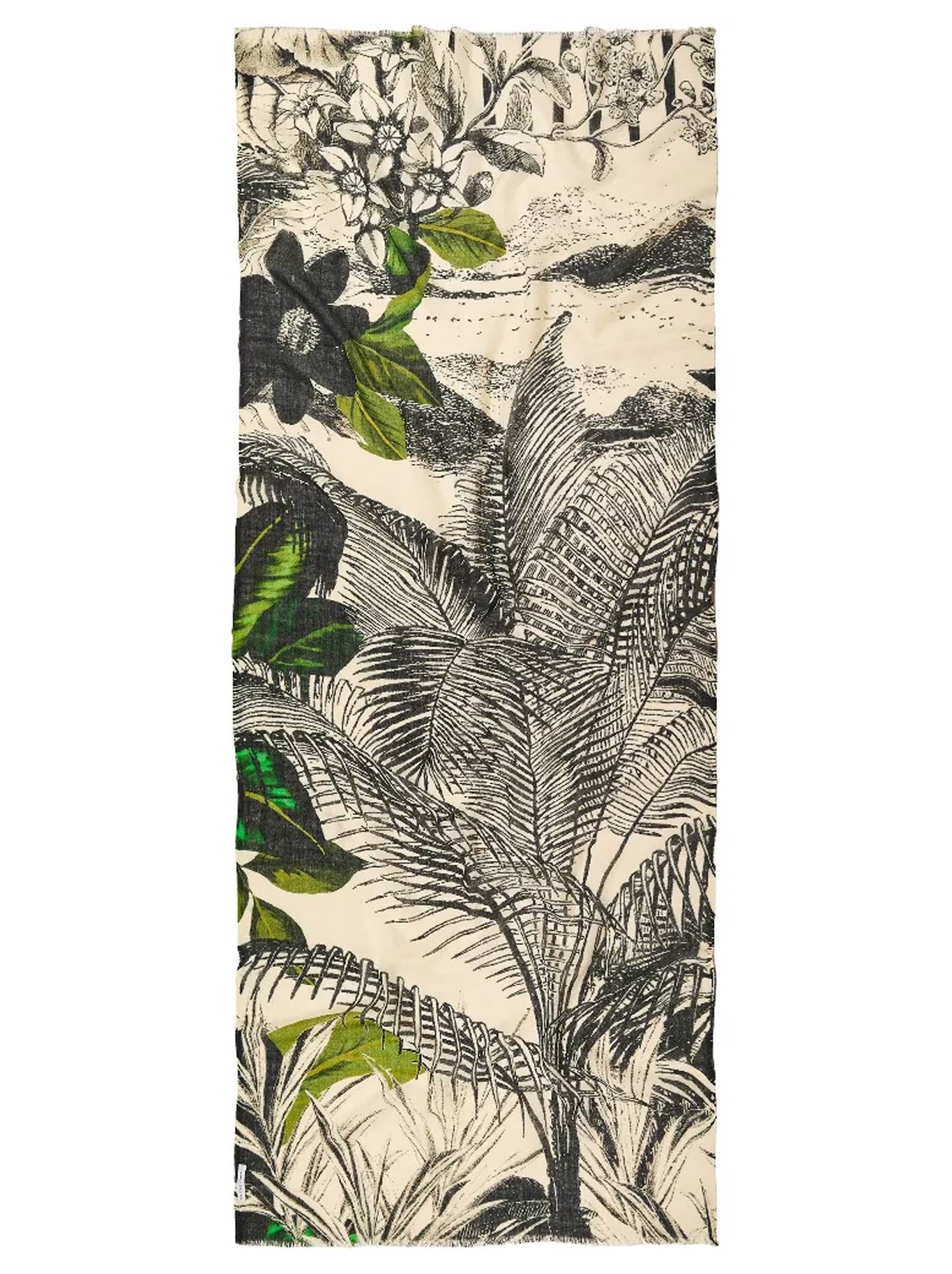 THE SCARF COMPANY DEVON WOOL SCARF (Black White)