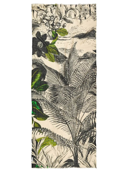 THE SCARF COMPANY DEVON WOOL SCARF (Black White)