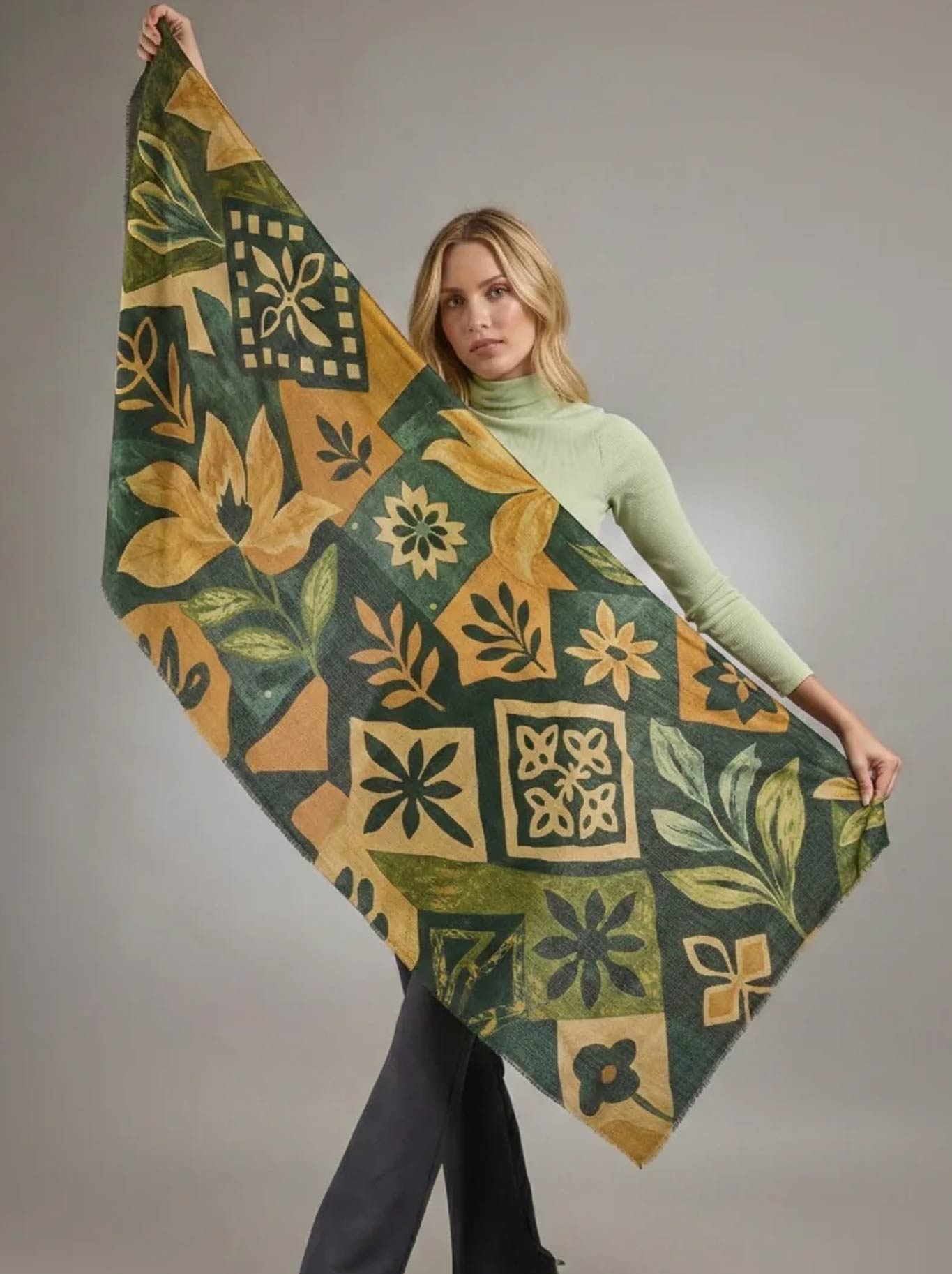The Scarf Company Dinah Wool Scarf (Floral)