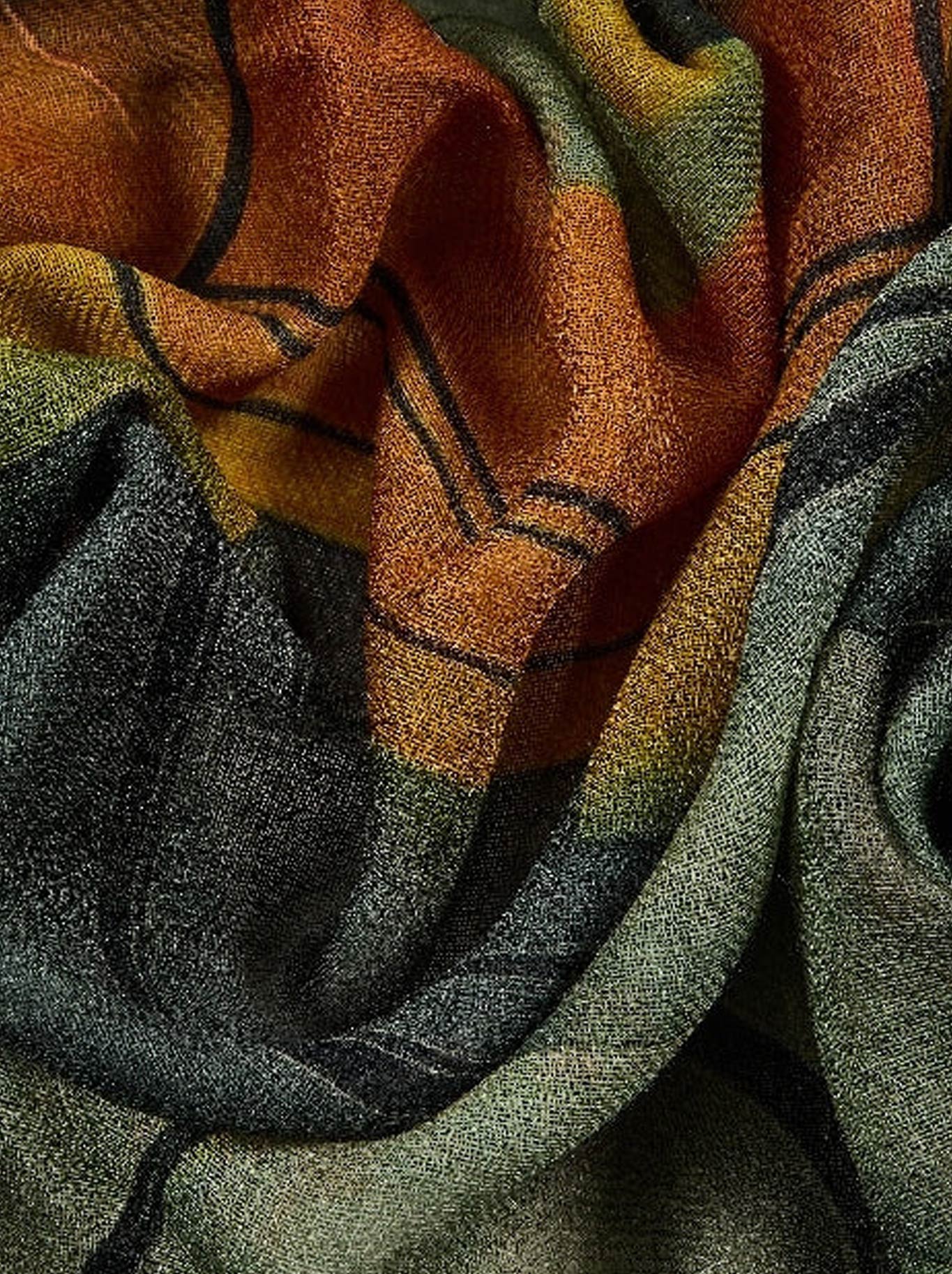 THE SCARF COMPANY GEORGINA WOOL SCARF (Floral)