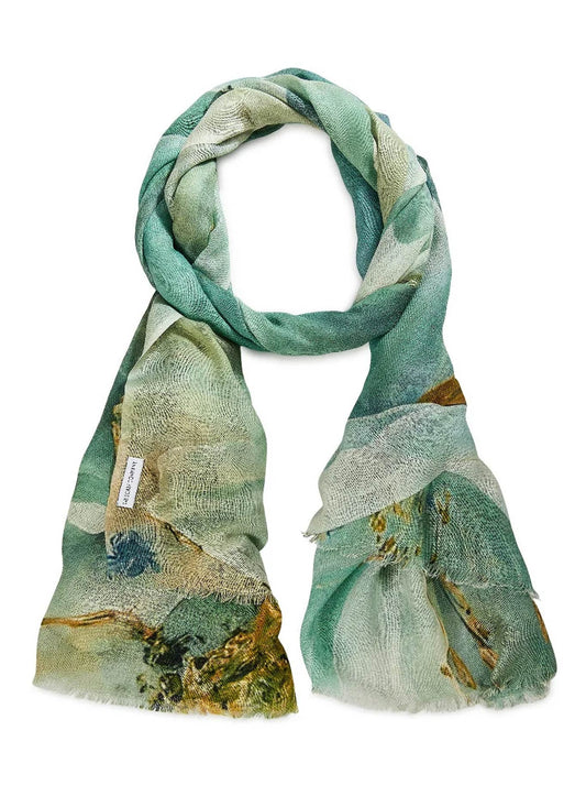 Image of Scarves & Shawls. Product name - The Scarf Company Ingrid Wool Scarf in Floral colour by brand - The Scarf Co