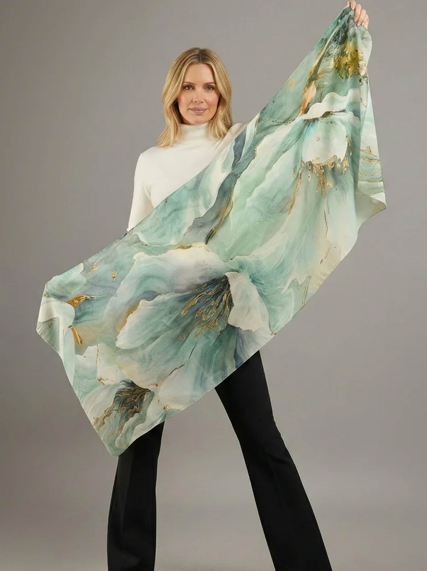 The Scarf Company Ingrid Wool Scarf (Floral)