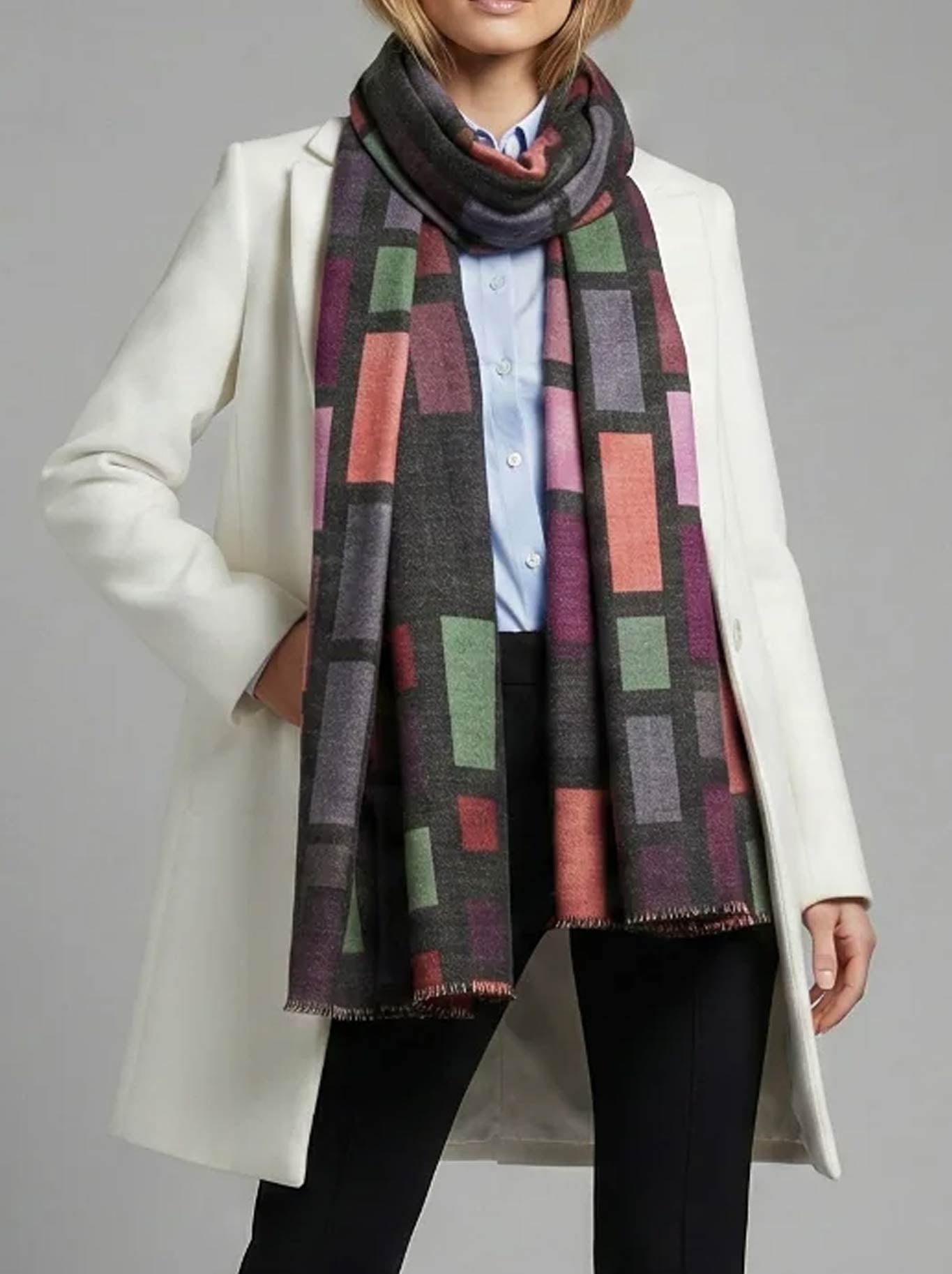 THE SCARF COMPANY SIMONE WOOL SCARF (Geometric)