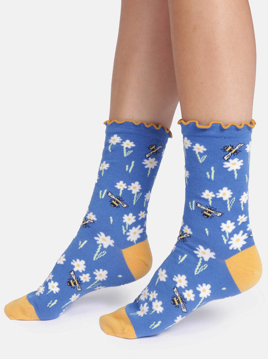 Thought 3 Pack Springs Blooming Organic Cotton Socks (Multi)