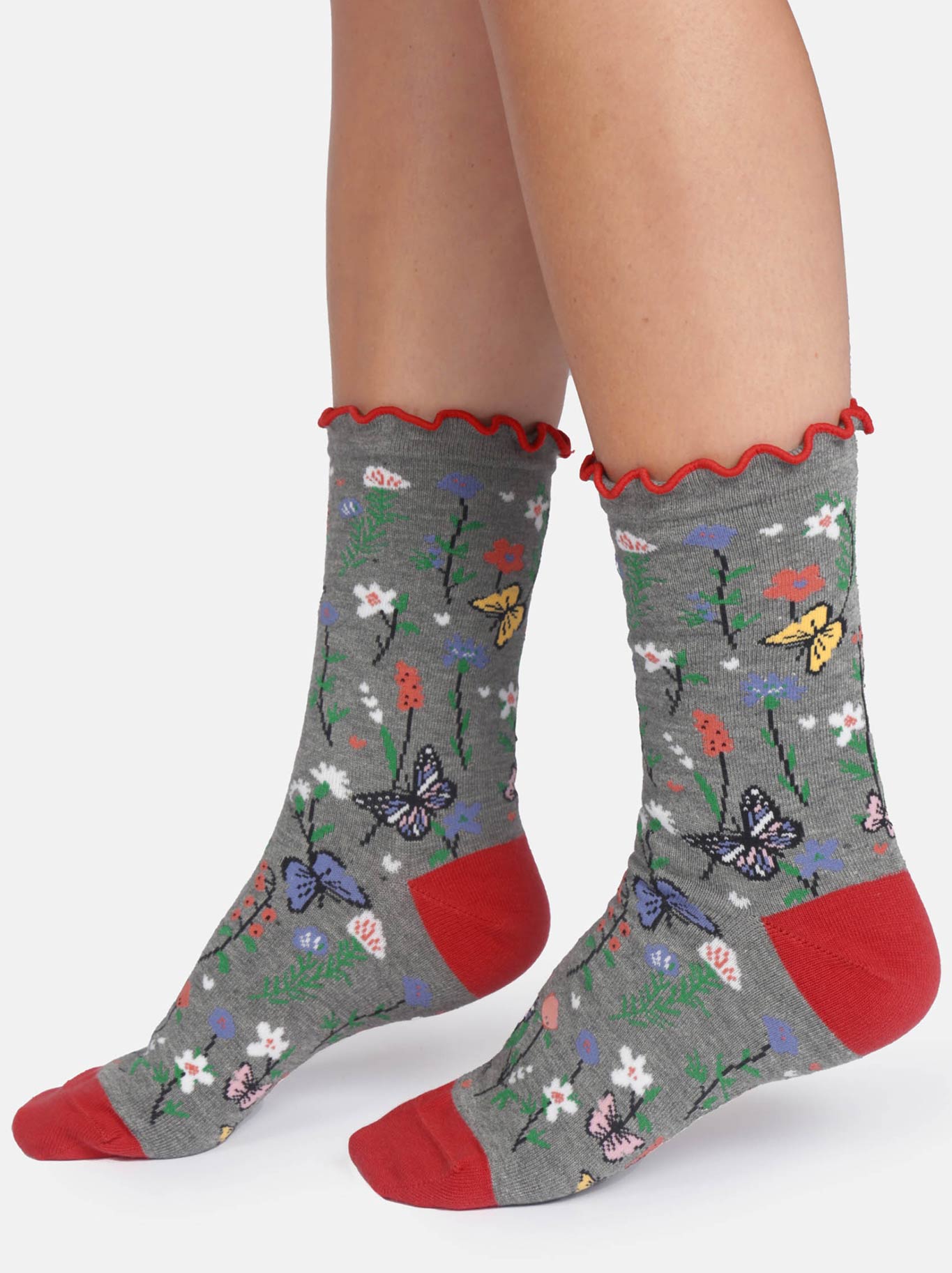 Thought 3 Pack Springs Blooming Organic Cotton Socks (Multi)
