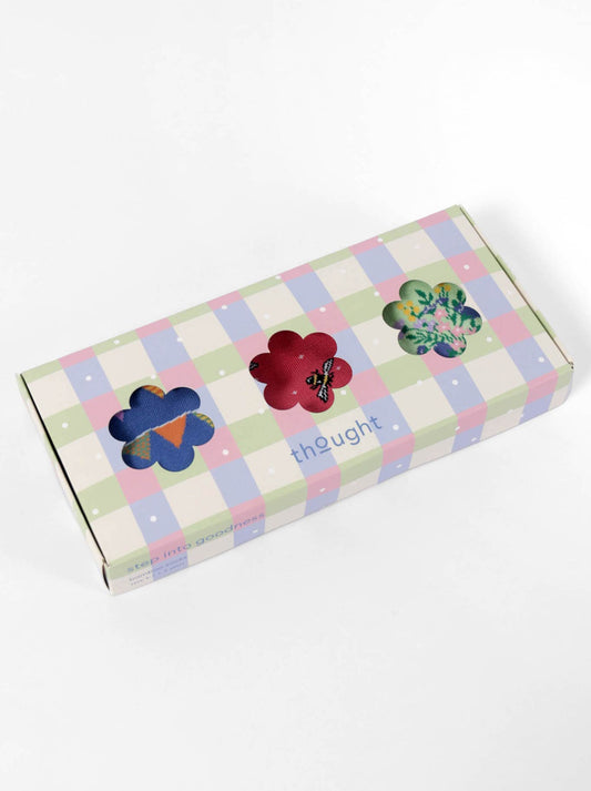 Image of Socks. Productname: Thought 3 Pack Bamboo Socks Gift Box in Multi colour by brand - Thought