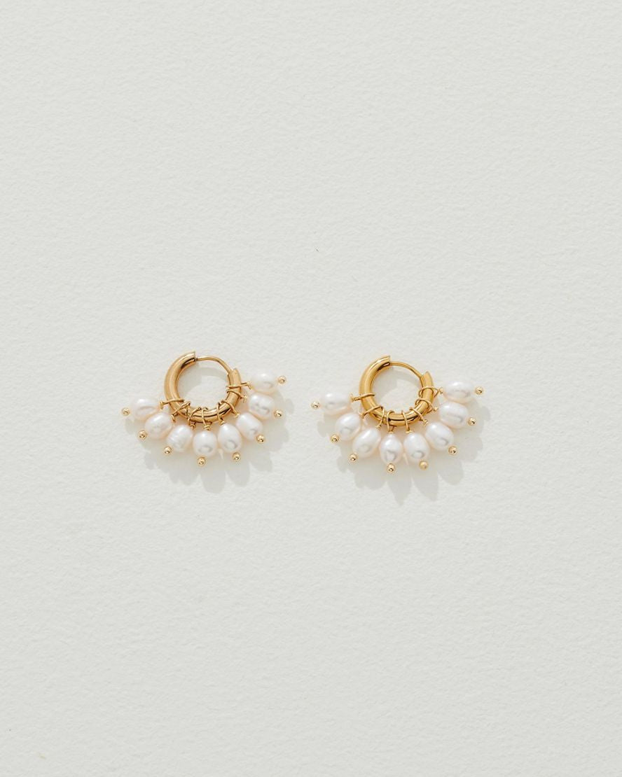 Image of Earrings. Product name - Tineo Earrings in Gold in colour by brand - Reliquia Jewellery