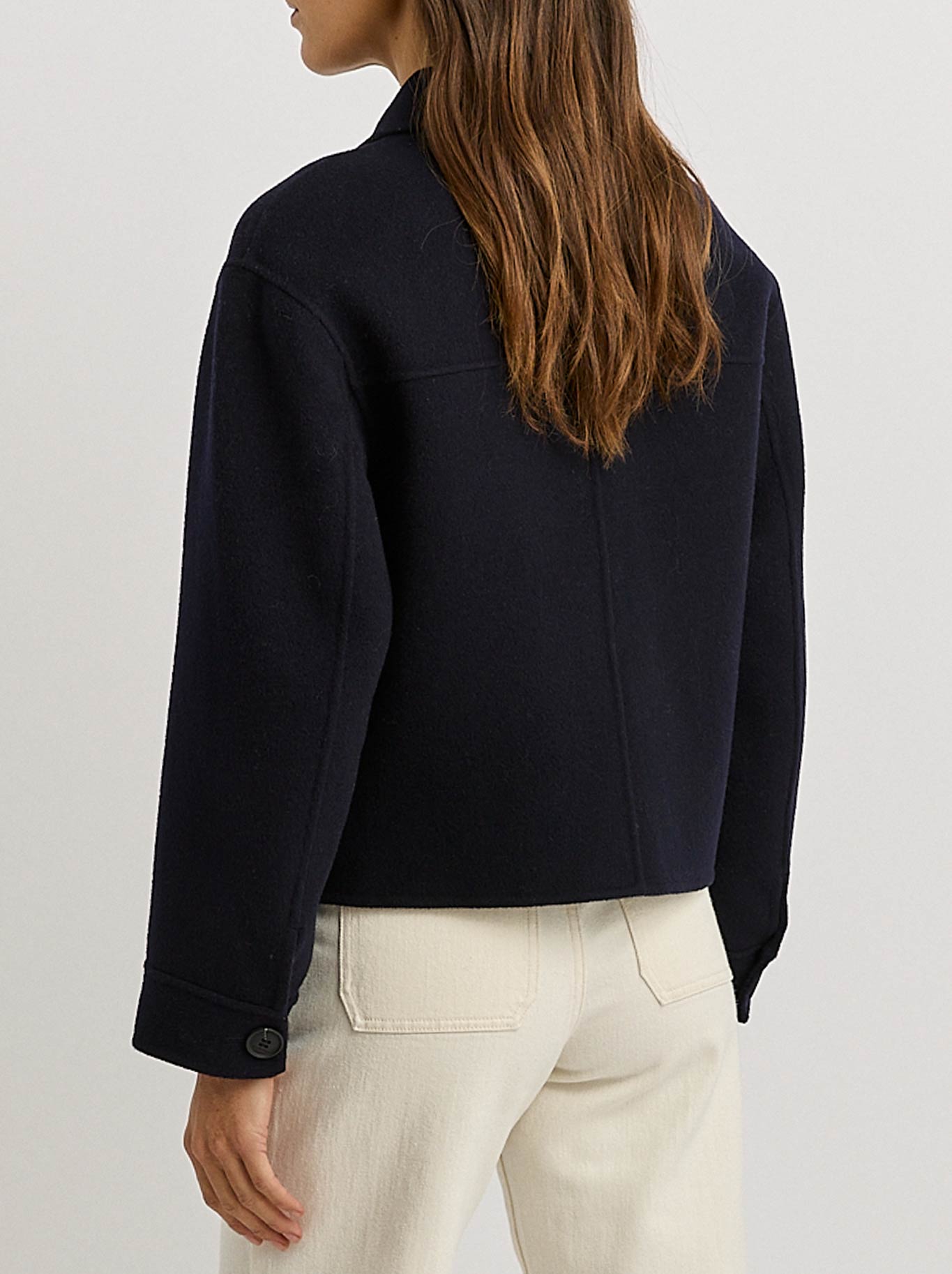 Toorallie Button Front Wool Jacket (Navy)