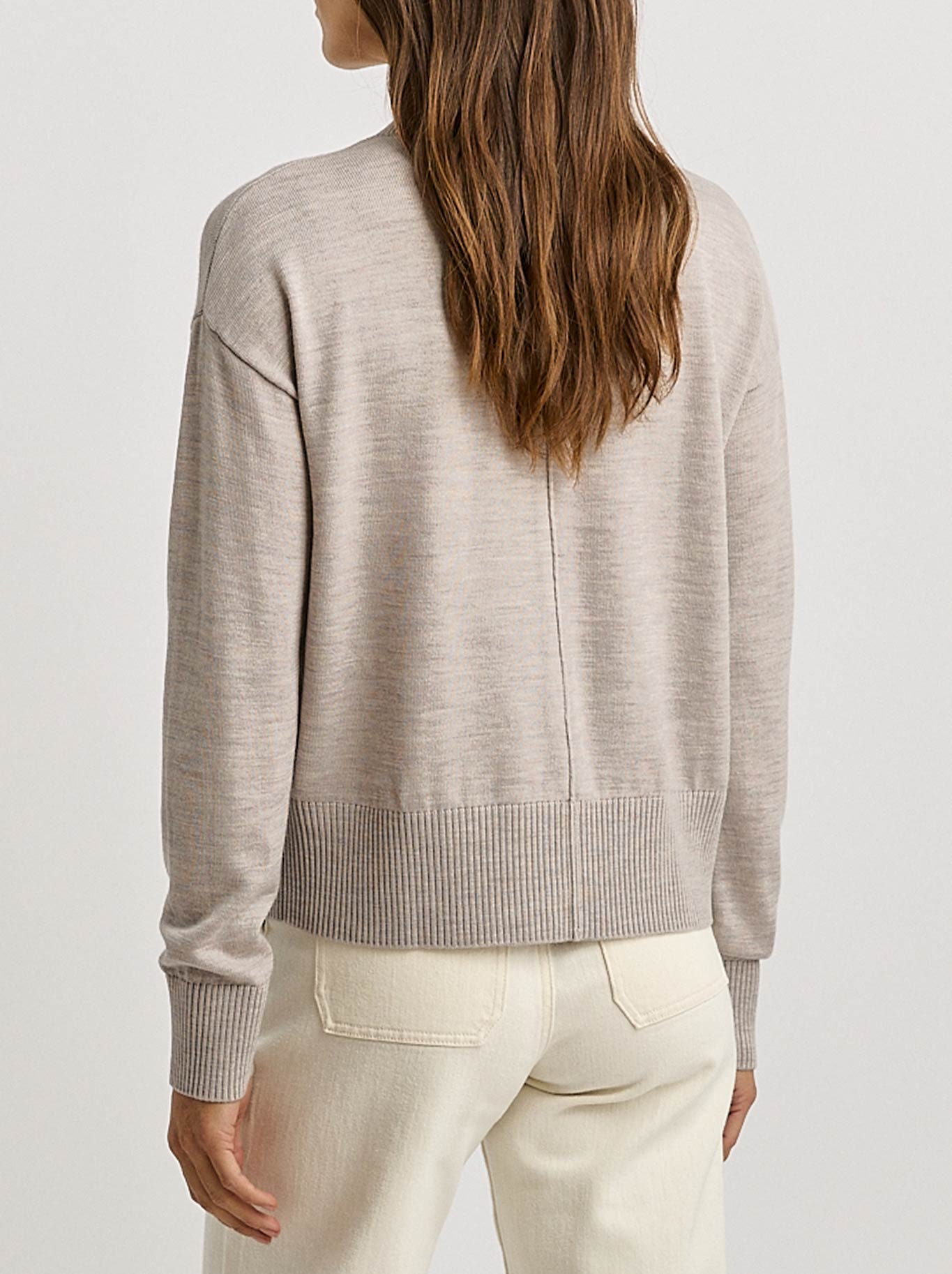 TOORALLIE FINE KNIT CARDI (Light Oat)