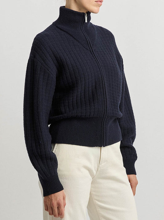 Toorallie Grid Knit Zip Through (Kale)