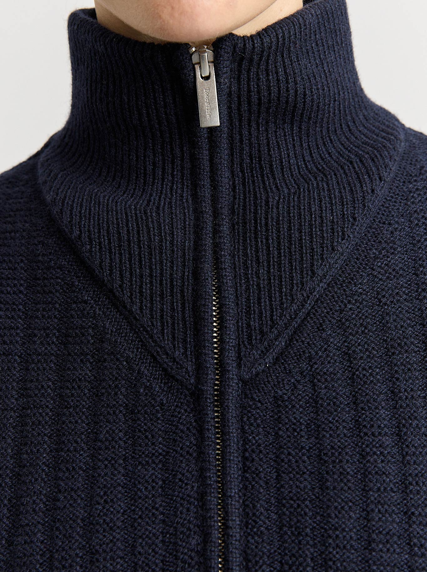 TOORALLIE GRID KNIT ZIP THROUGH (French Navy)