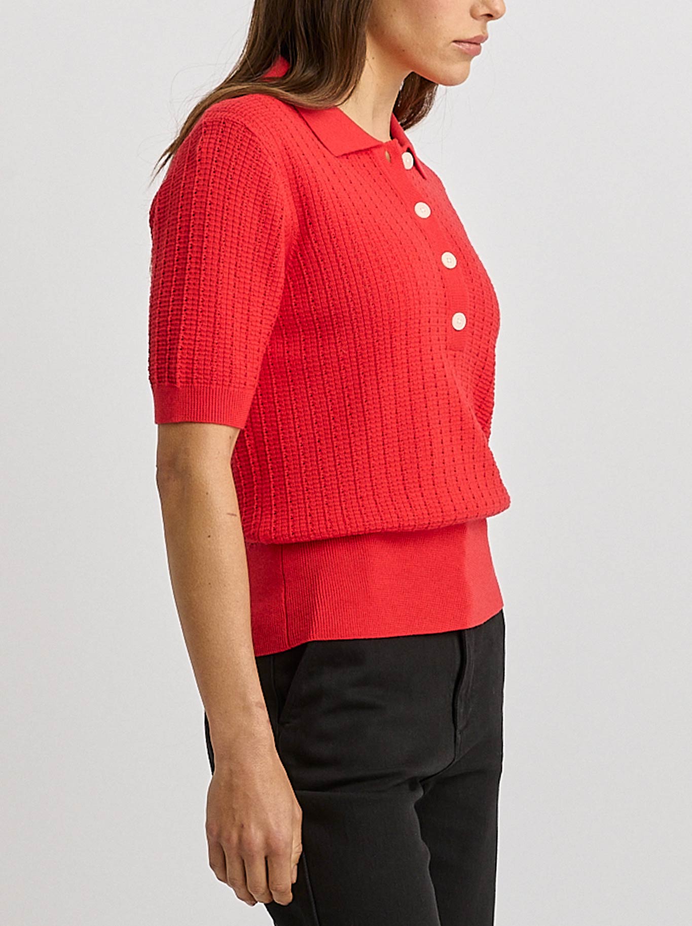 TOORALLIE KNIT POLO (Poppy)