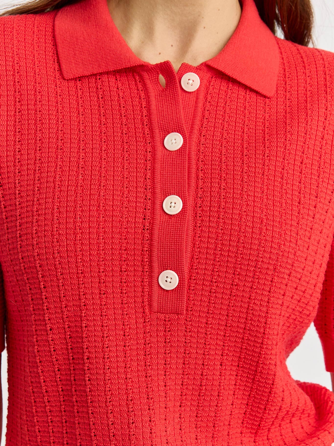 TOORALLIE KNIT POLO (Poppy)