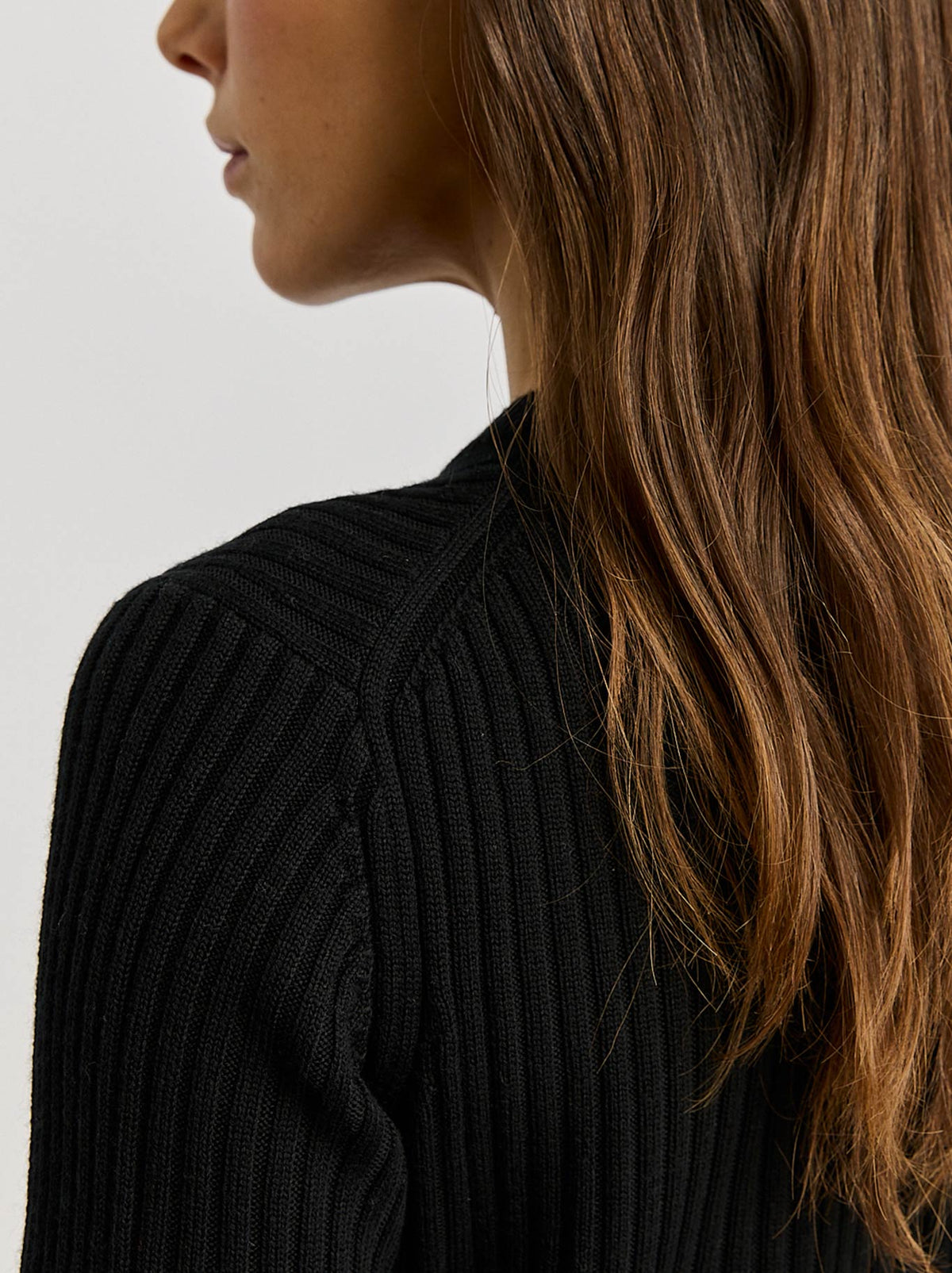 Toorallie Rib Knit Top (Black)