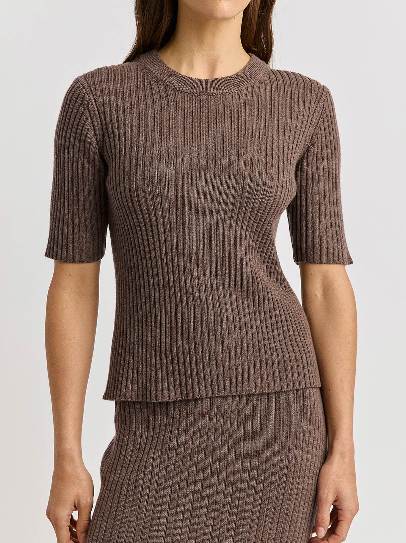 TOORALLIE RIB KNIT TOP (Black)