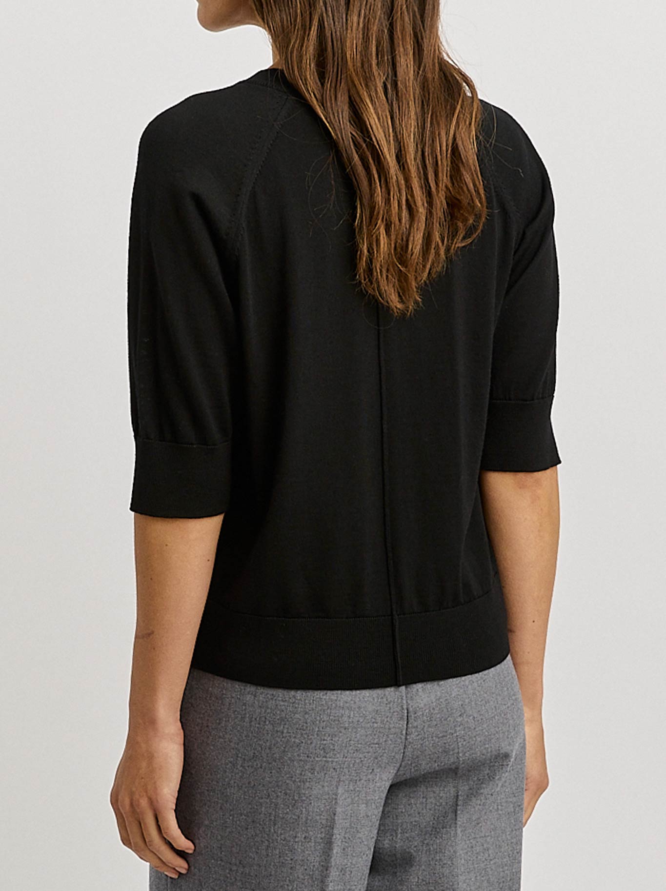 Toorallie Extra Fine Raglan Sleeve Top (Black)