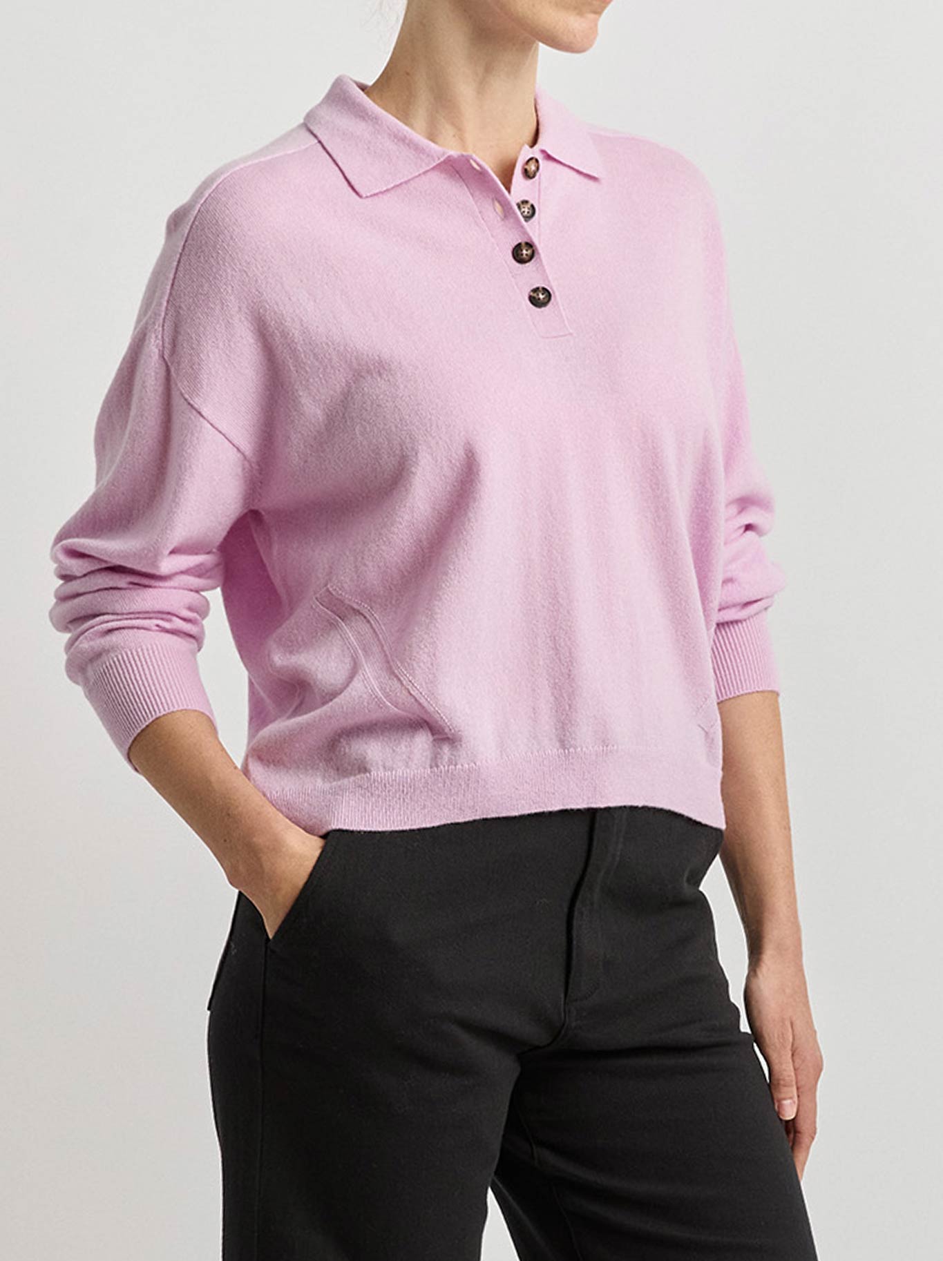 Toorallie Fine Jersey Polo (Powder Pink)