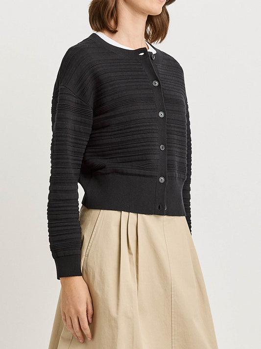 TOORALLIE PARALLEL KNIT CARDI (Black)