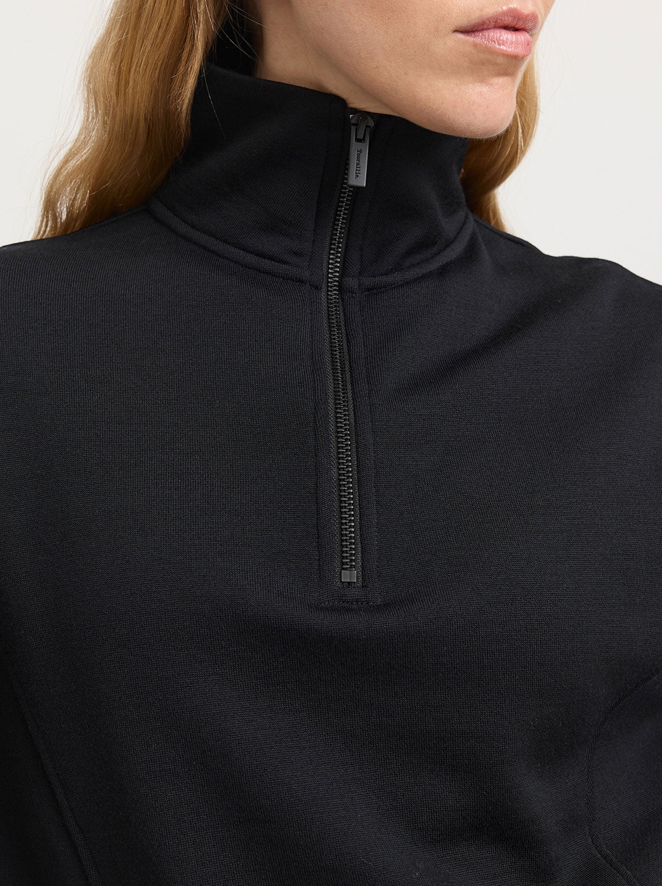 Toorallie Lounge Cropped Half Zip (Black)