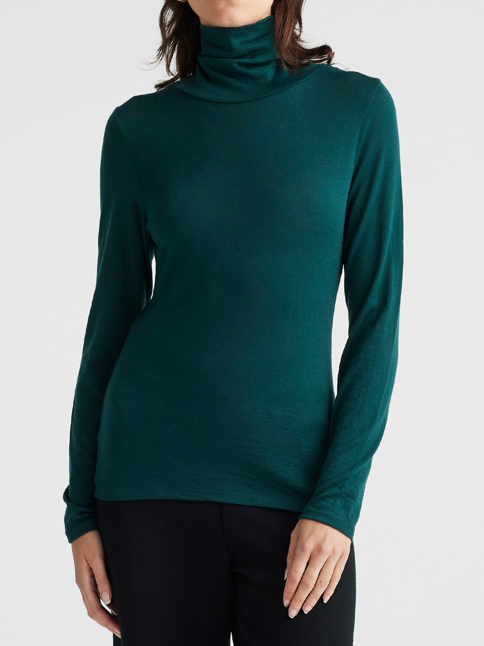 TOORALLIE MERINO TURTLENECK TEE (Mid Grey)