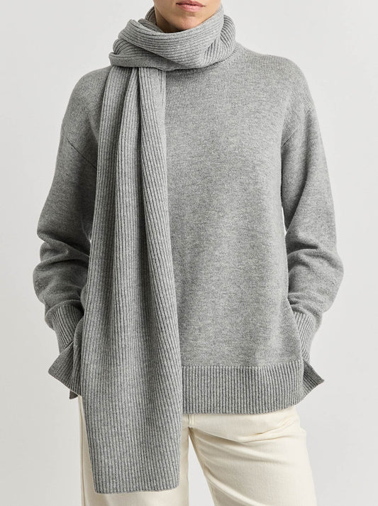 Image of Scarves & Shawls. Productname: TOORALLIE FINE RIB SCARF in Ash colour by brand - Toorallie