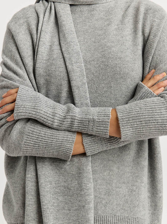 Toorallie Fine Rib Open Mitten (Ash)