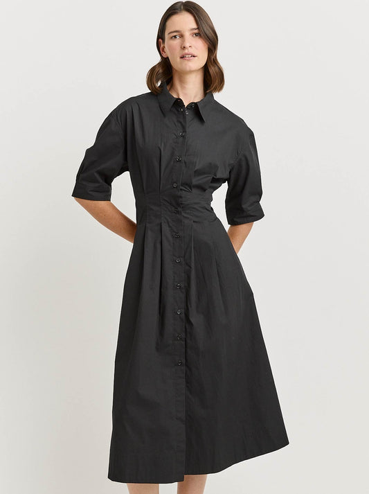 Image of Dresses. Product name - Toorallie Fitted Waist Dress in Black colour by brand - Toorallie