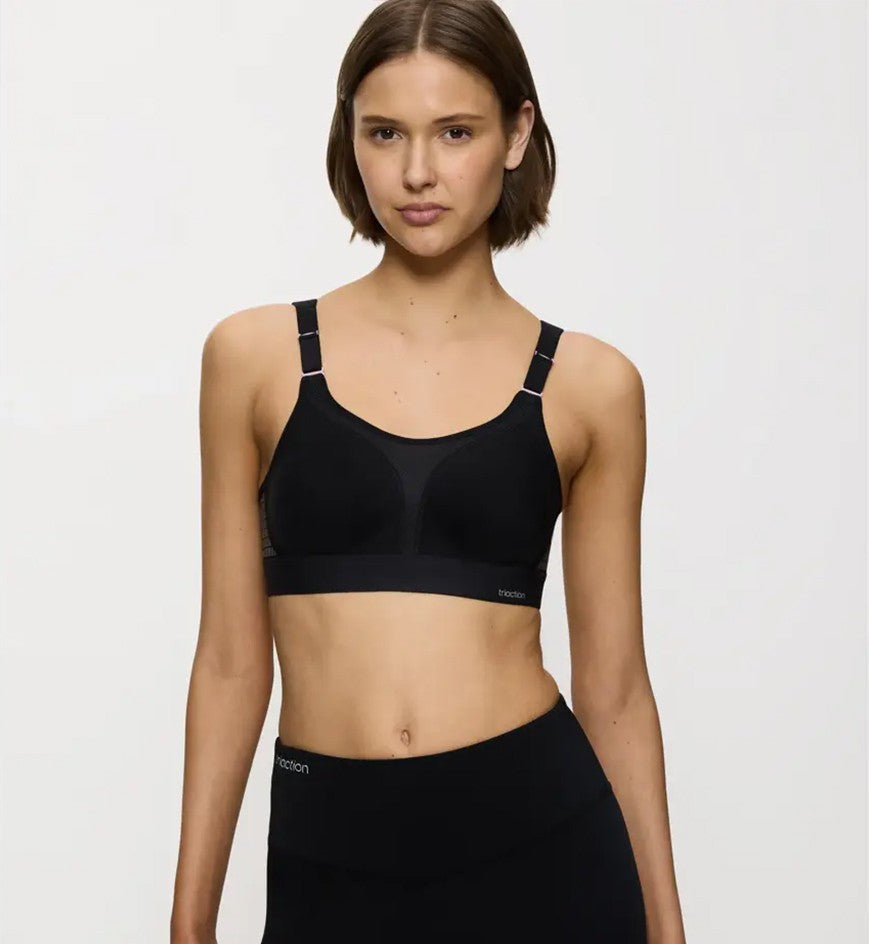 Image of Bras. Productname: Triumph Triaction Extreme Lite Sports Bra in Black colour by brand - Triumph