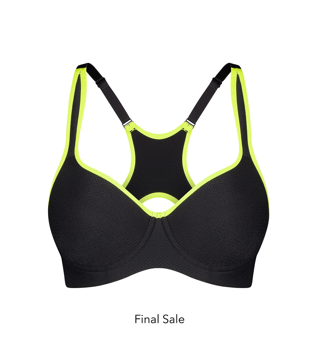 Triumph Triaction Racerback Sports Bra (Black/Green)