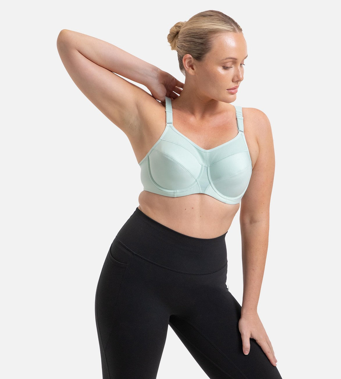 Image of Bras. Productname: Triumph Triaction Ultra Sports Bra in Peppermint colour by brand - Triumph