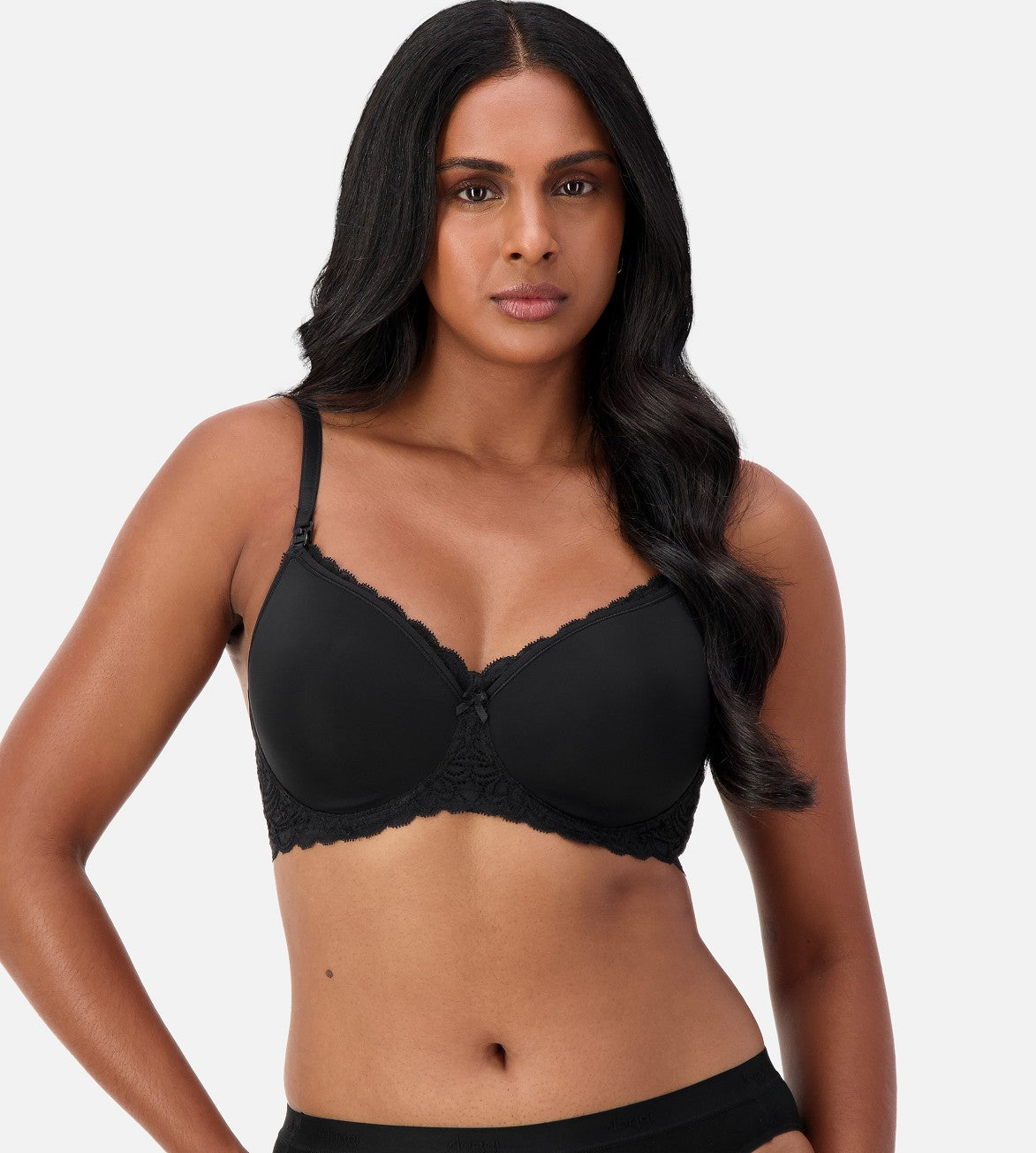Image of Bras. Productname: Triumph Gorgeous Mama Lace Wirefree Bra in Black colour by brand - Triumph