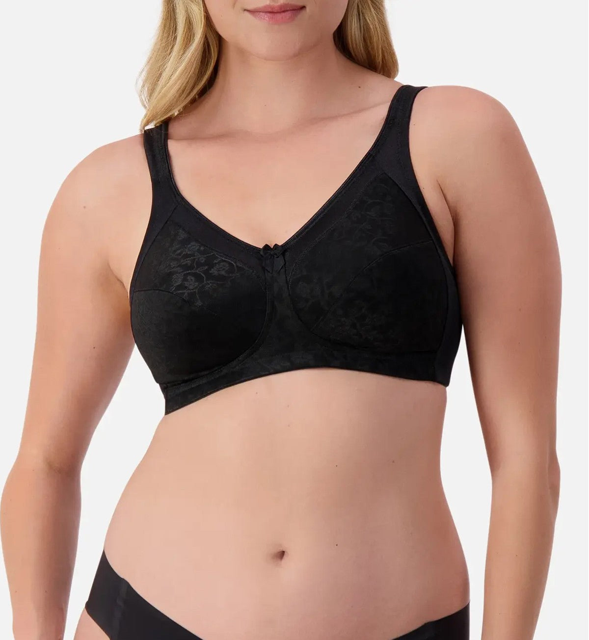 Image of Bras. Productname: Triumph Endless Comfort Wirefree Bra in Black colour by brand - Triumph