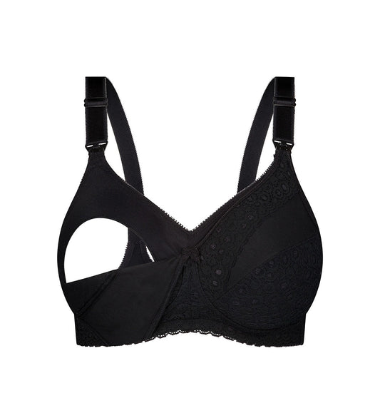 Triumph Lace Maternity Wirefree Bra (Black)