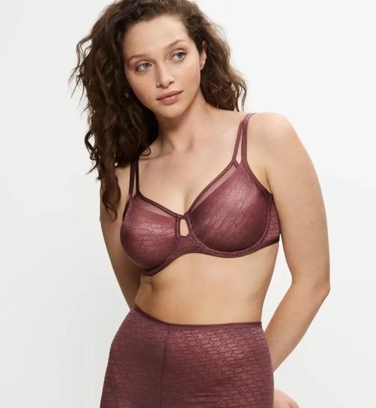 Image of Bras. Productname: Triumph Signature Sheer Minimiser Bra in Decadent Chocolate colour by brand - Triumph