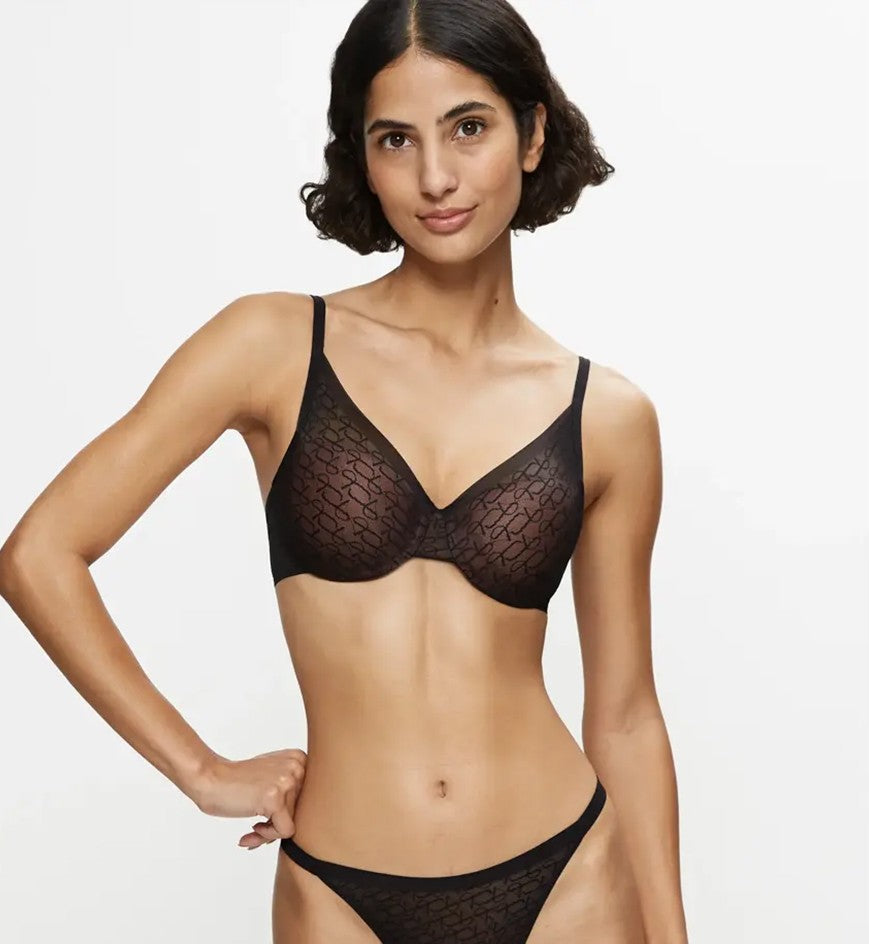 Image of Bras. Productname: Triumph Signature Sheer Wired Padded Bra in Black colour by brand - Triumph