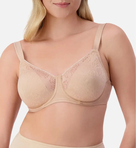 Image of Bras. Productname: Triumph Lacy Minimiser Bra in New Beige colour by brand - Triumph